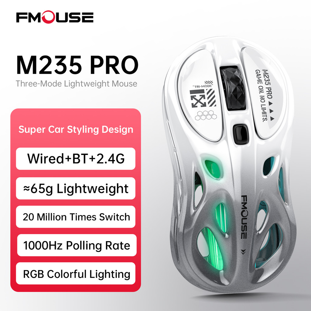 Jual FMOUSE M235Pro Bluetooth wireless mouse e-sports three-mode laptop ...