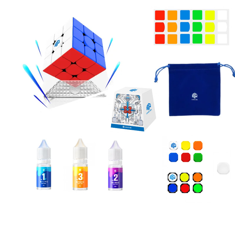 Jual Gan 3x3x3 Magic Cube Toolkit GAN Display Stand STICKERS Lube Mat ...
