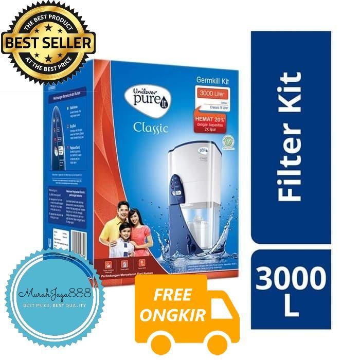 Jual Unilever Pure It Germkill Kit Filter Air 3000L - Refill Pureit ...