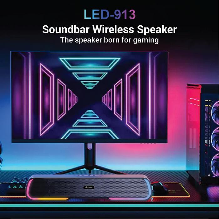 Jual Kisonli Speaker Portable Wireless Bluetooth Led913 Stereo Bass ...