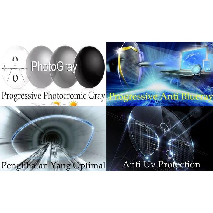 Jual Lensa progressive 3 in 1 ( PHOTOCROMIC+ANTI UV+ANTI BLUERAY ...