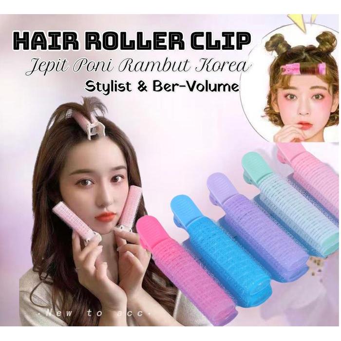 Jual AZ Jepitan Roll Rambut Korea Klip Poni Kembang Jepit Blow Rambut ...