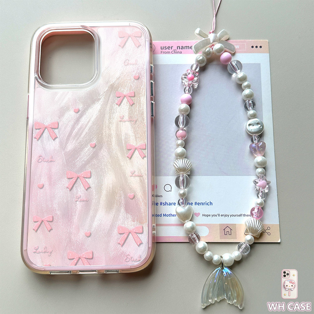 Jual Girl Cewek Pink Dazzle Love Busur Casing Hp Iphone 17 Pro Max 16 ...