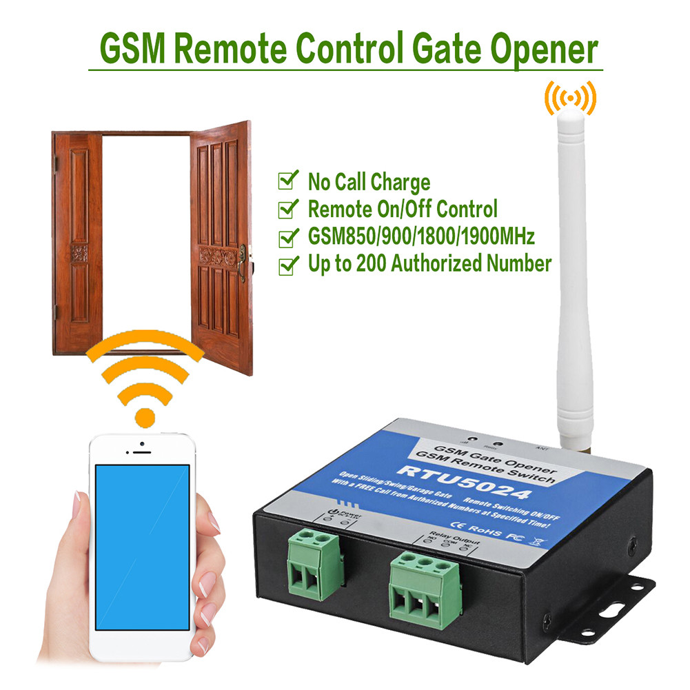 Jual RTU5024 GSM Access Control Door Opener Relays Remote Wireless Gate ...
