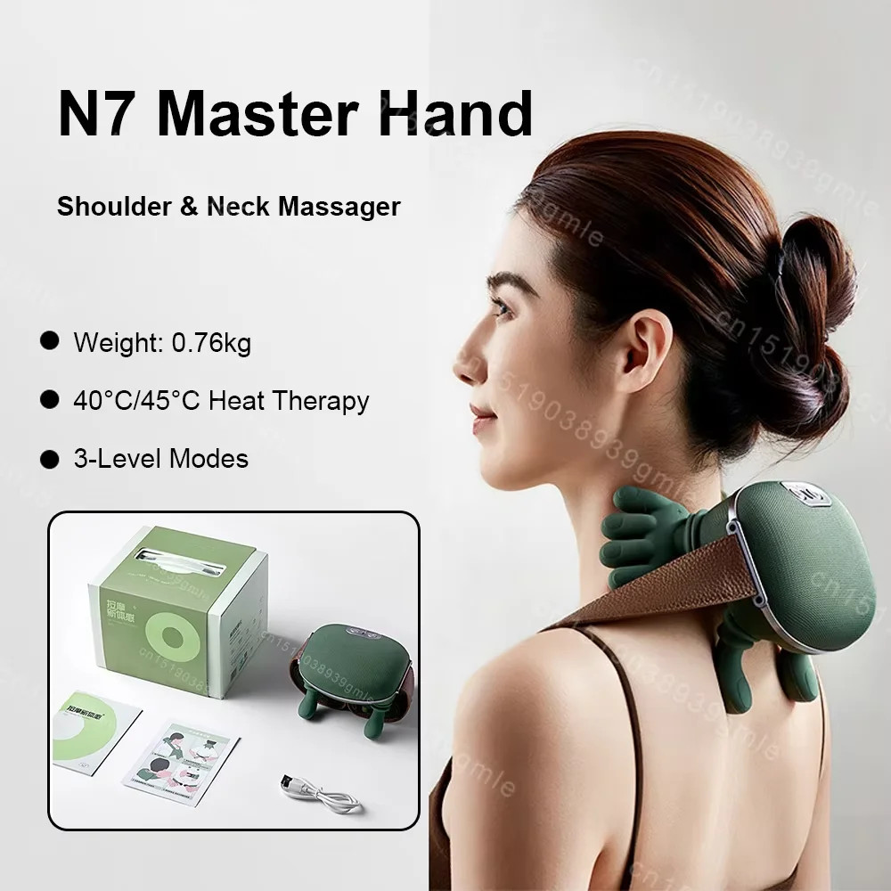 Jual Bionic Neck Shoulder Massager Finger Pressure Heated Back ...