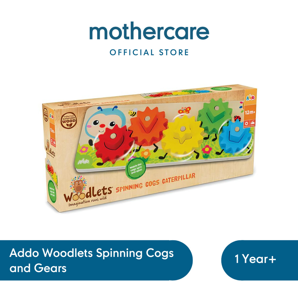 Jual Addo Woodlets Spinning Cogs Caterpillar Wooden Puzzle - Mainan ...