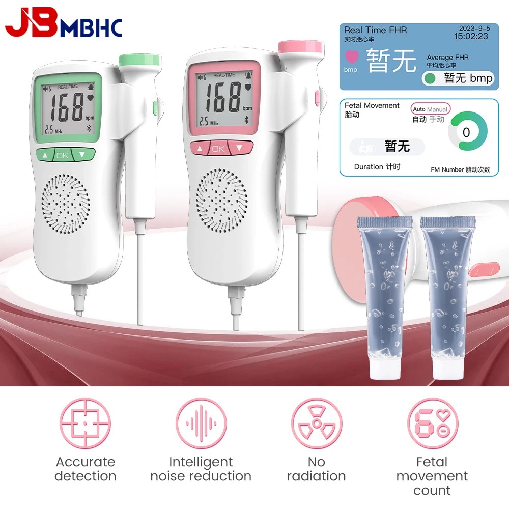 Jual Doppler Fetal Heart Rate Monitor & Gel Heart Beat Pregnancy Baby ...