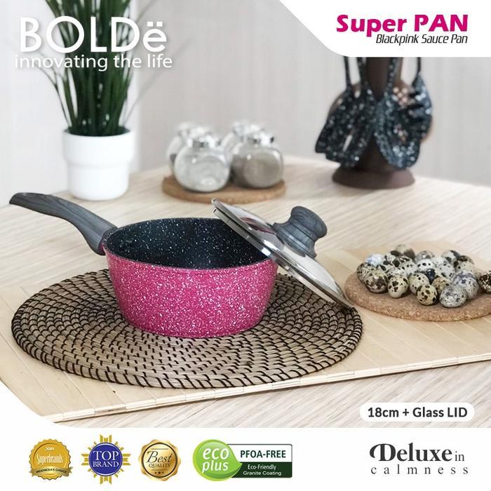 Jual BOLDe Sauce Pan 18 cm Lid Glass Black Pink (Alat Masak) | Shopee ...