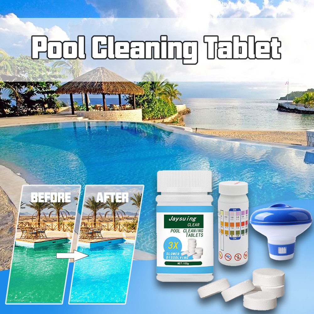 Jual Baru 100g/3.5oz Swimming Pool Effervescent Tablets Multifunctional ...