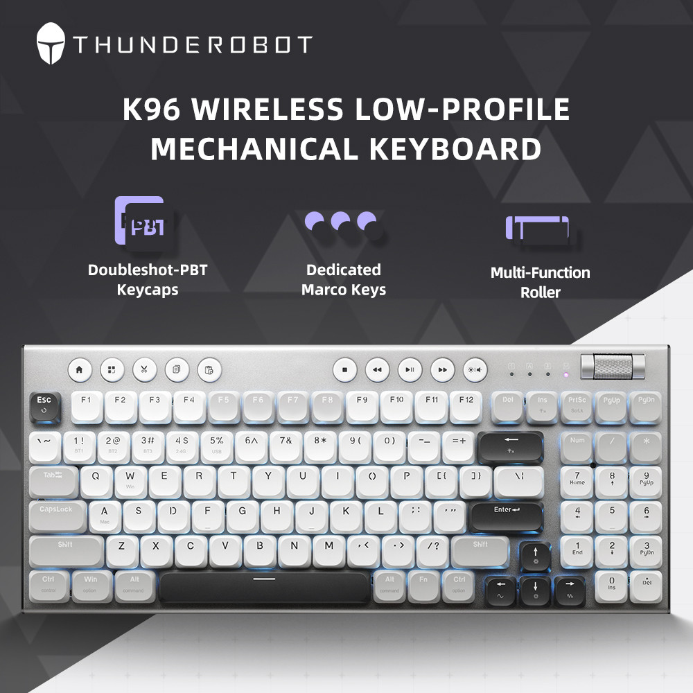 Jual Thunderobot K96 Wireless Mechanical Keyboard Low-Profile ...