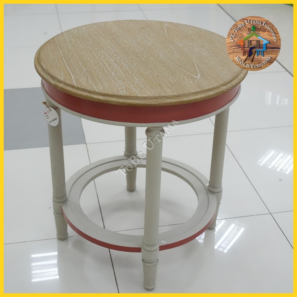 Jual Meja Kopi Bulat dengan Kaca / Round Coffee Table with Glass ...