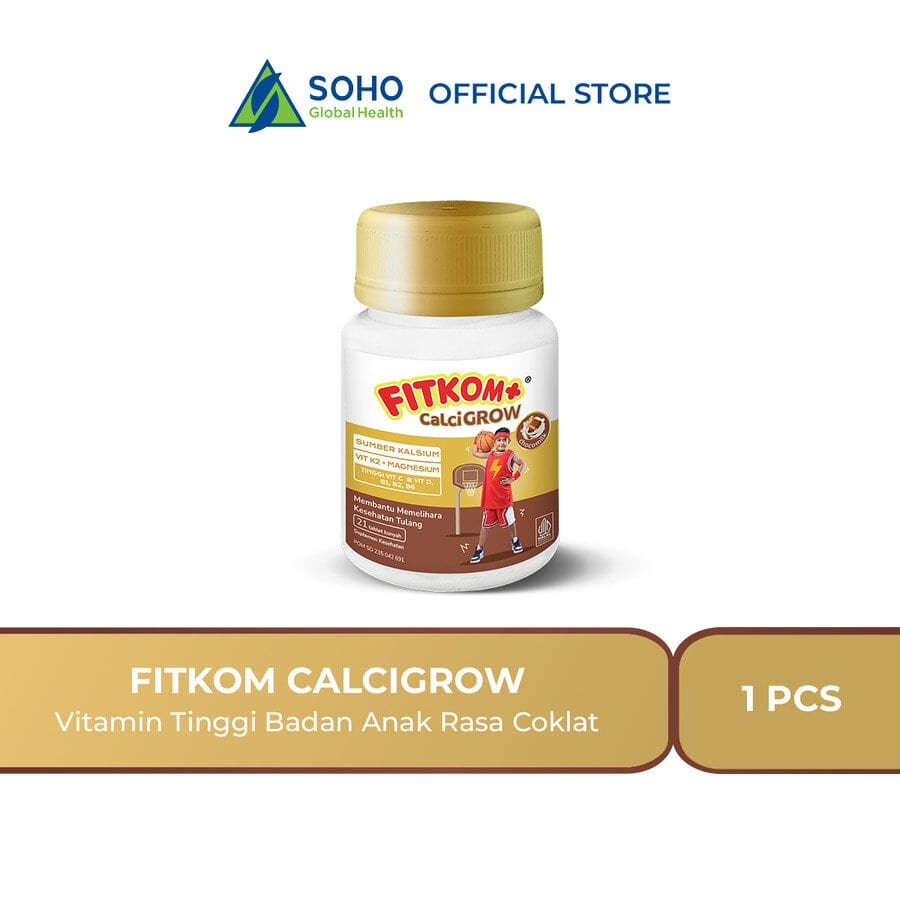 Jual Fitkom CalciGROW Tablet Hisap Vitamin Tinggi Badan Anak Rasa ...