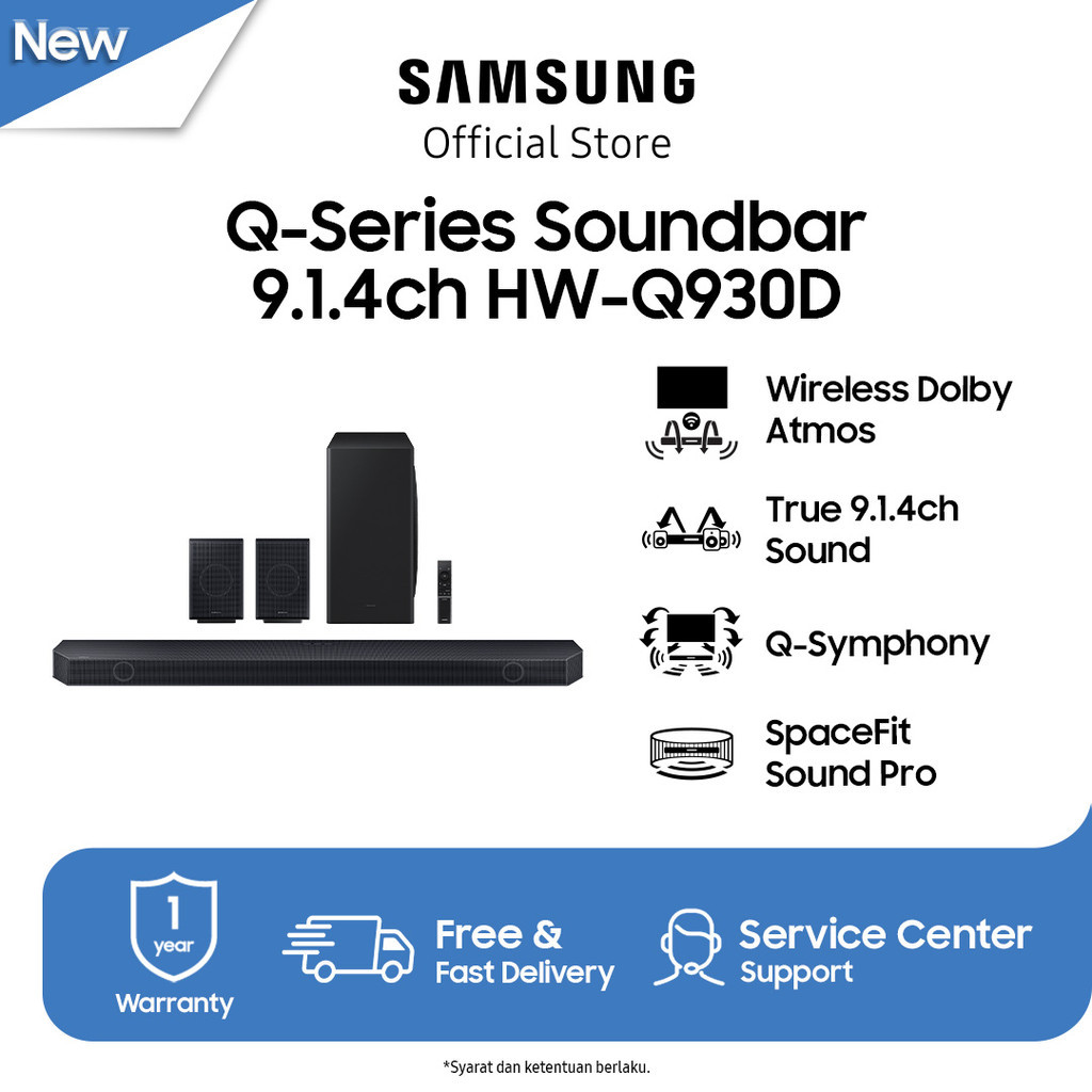 Jual Samsung Soundbar True 9.1.4ch Sound | Wireless Dolby Atmos | Space ...