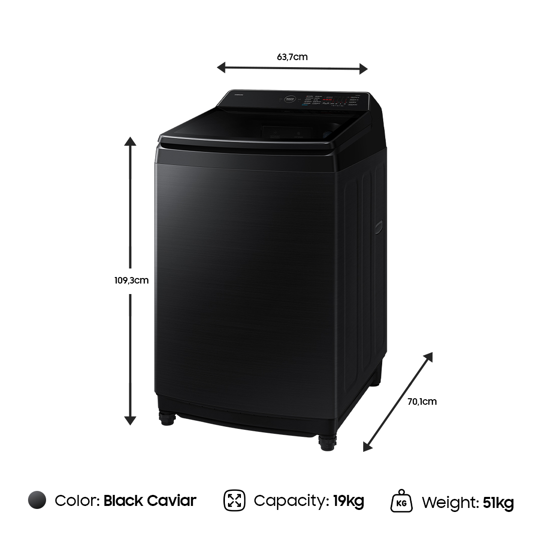 Jual Samsung Mesin Cuci Bespoke AI Top Load Washer 19kg | WA80F19 ...