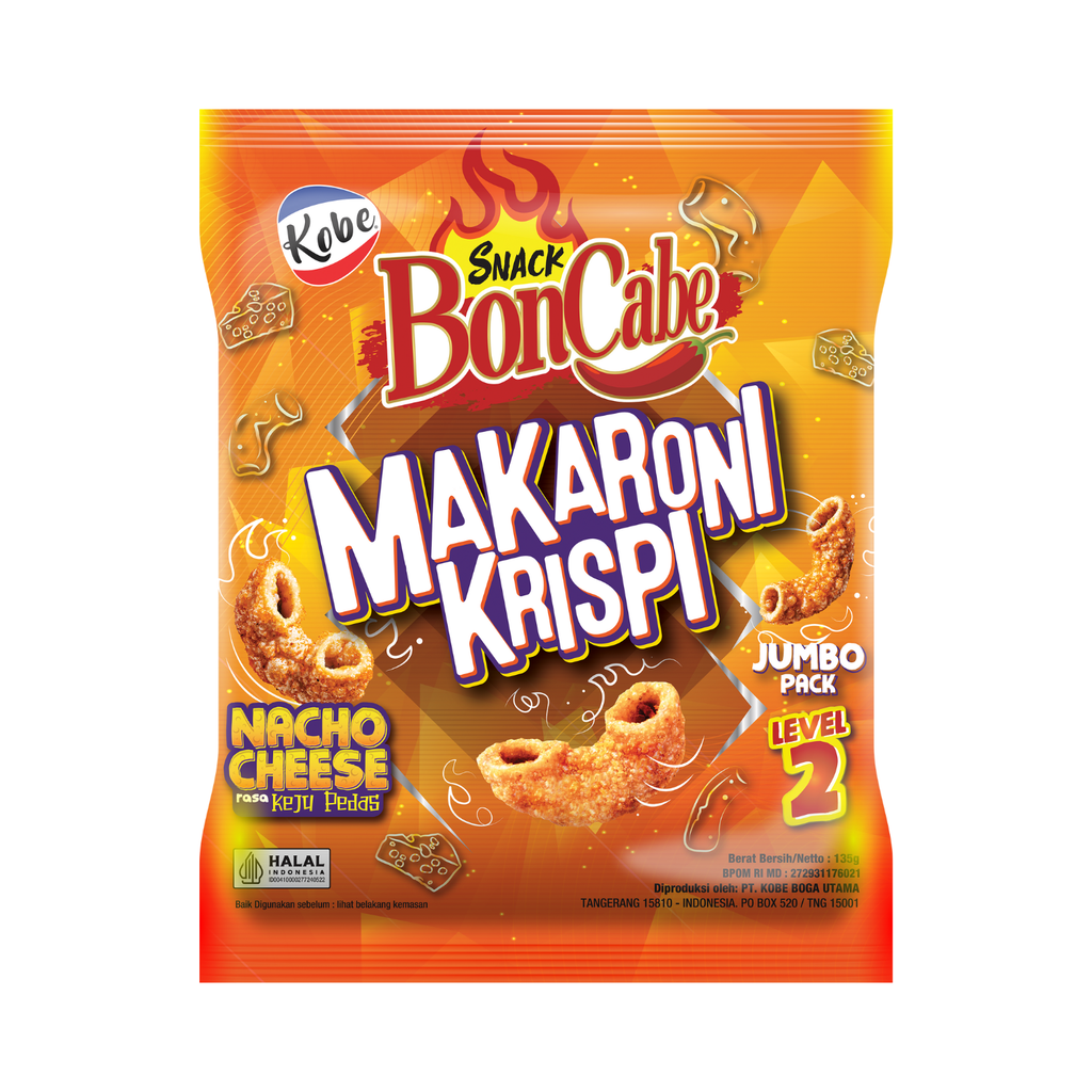 Jual Kobe BonCabe Makaroni Krispi Nacho Cheese Level 2 135gr | Shopee ...