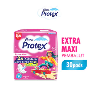 Hers Protex Softcare Pembalut Wanita Maxi Bag Isi 30 Pcs