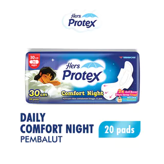 Hers Protex Softcare Pembalut Wanita Comfort Night 30 cm Bag Isi 20 Pcs