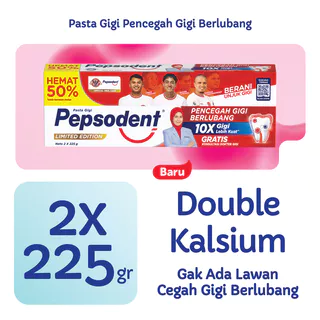 Pepsodent Pasta Gigi Pencegah Gigi Berlubang 225g Value Pack