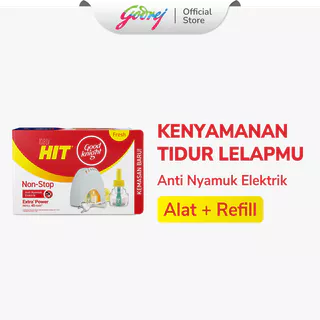 Hit Good Knight Non Stop Set - Obat Nyamuk Elektrik - Bunuh Nyamuk Penyebab Demam Berdarah (DBD)