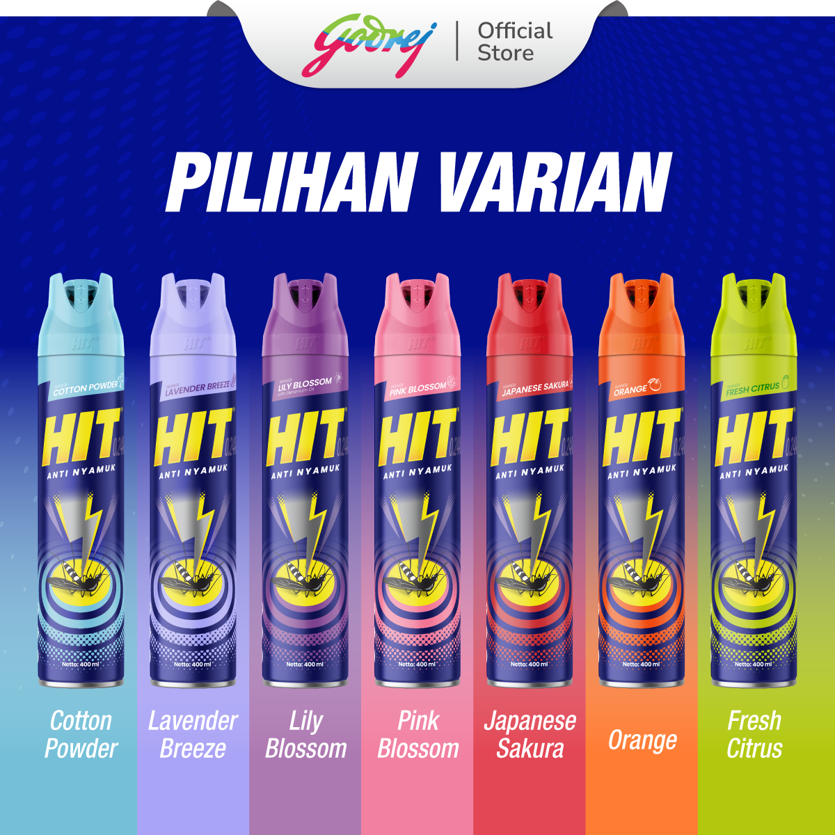 Jual HIT Aerosol Cotton Powder 600ml - Obat Nyamuk - Bunuh Nyamuk ...