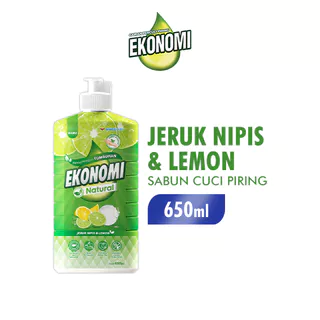 Ekonomi Power Liquid Sabun Cuci Piring Natural Jeruk Nipis Botol 650 ml