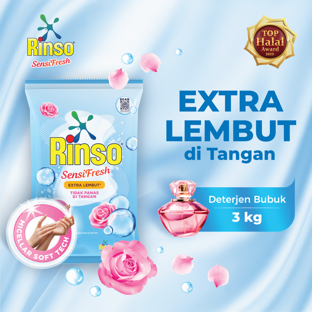 Jual Rinso SensiFresh Detergent Bubuk Deterjen Extra Lembut Micellar ...