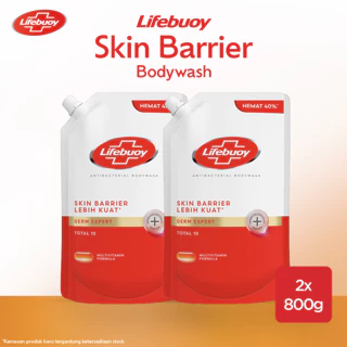 Lifebuoy Sabun Cair Sabun Mandi Antiseptik Total 10 Dengan Activ Silver+ Formula 2x800g