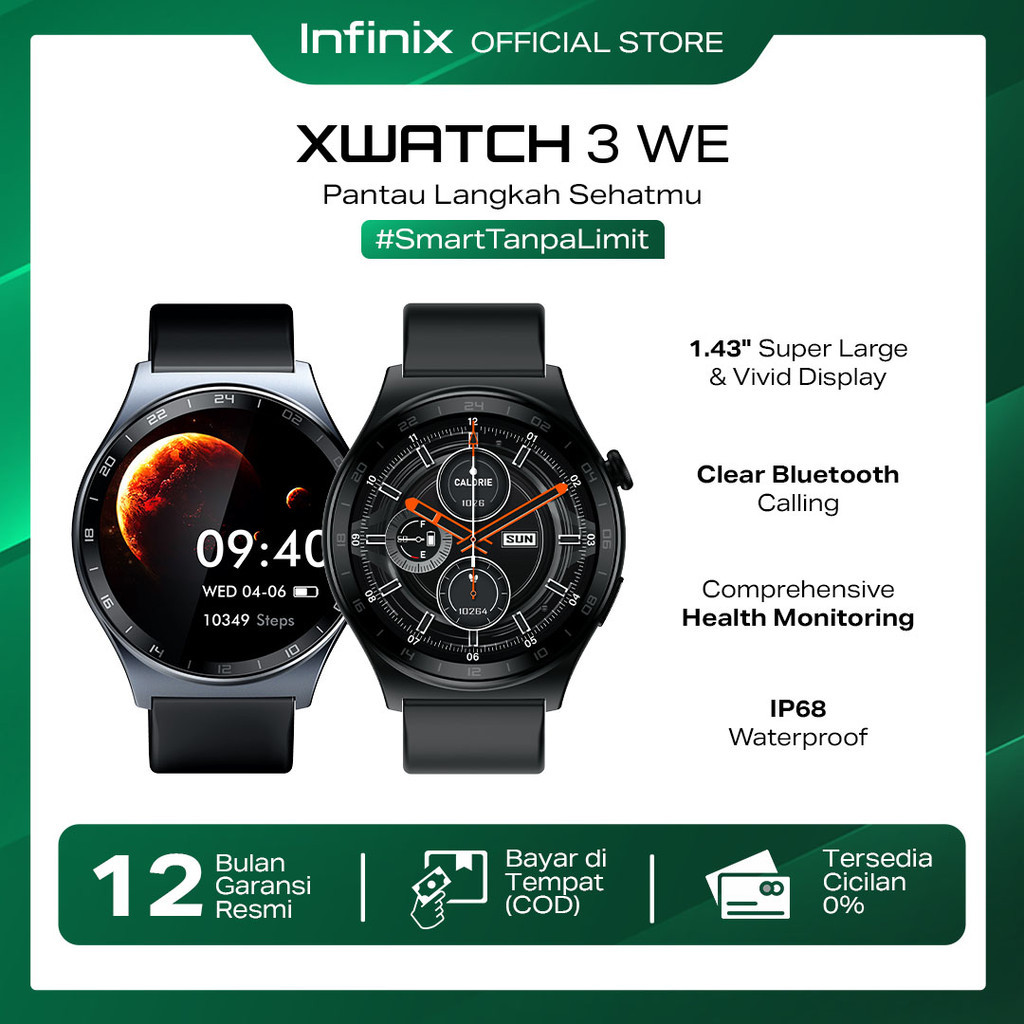 Jual Infinix Smart Watch XW3E - 1.43 Inch Amoled Display - Waterproof ...