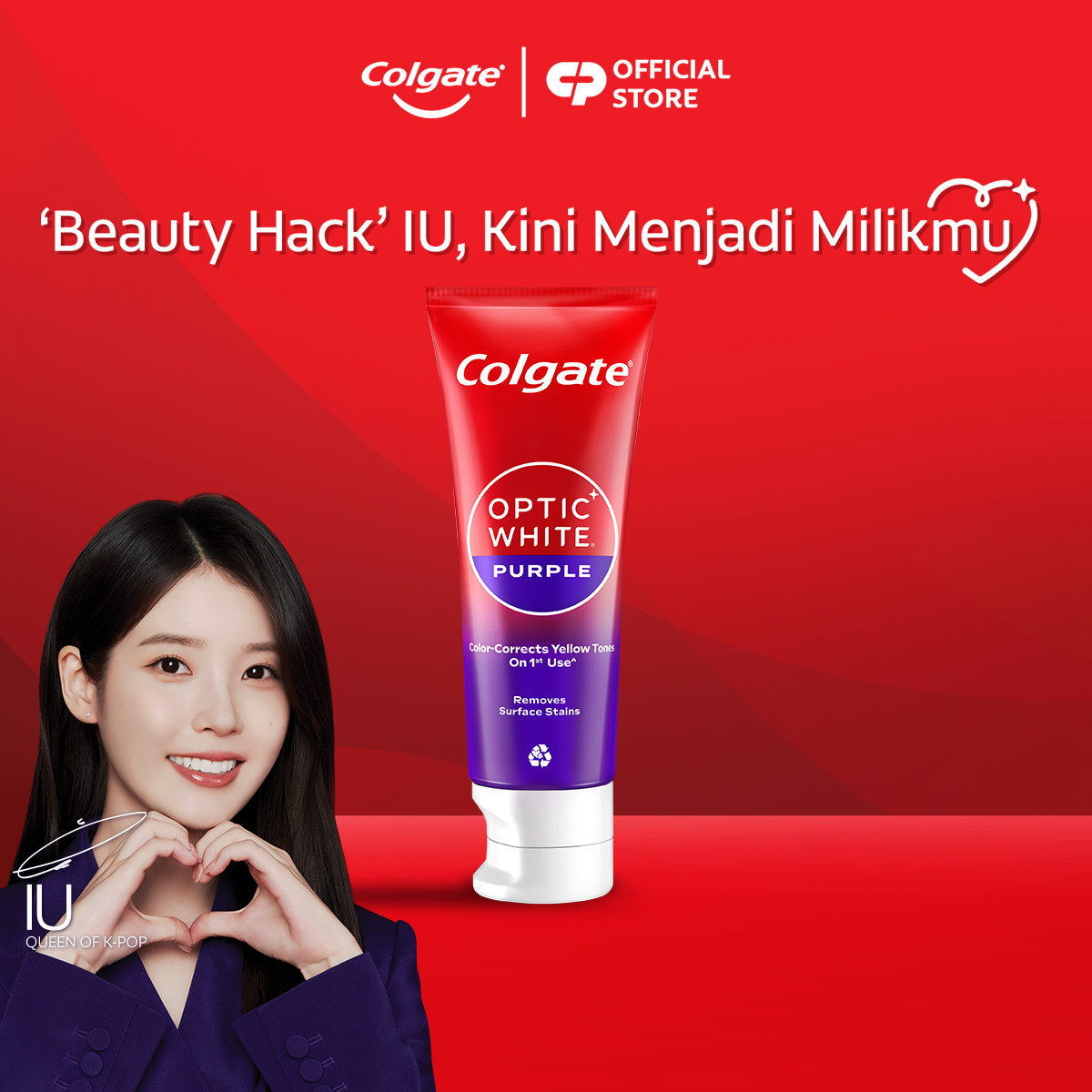 Colgate Optic White Purple - Pasta Gigi Putih Alami (Whitening Toothpaste)
