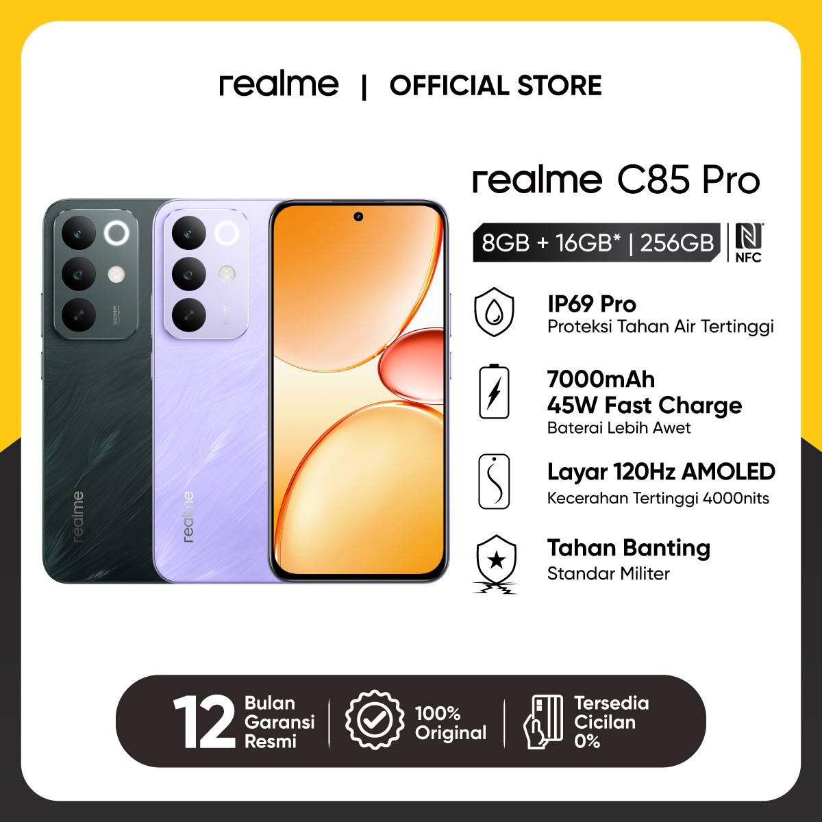 realme C85 Pro 8GB+16GB*|256GB - 7000mAh Titan Battery IP69 Pro 4000nit AMOLED