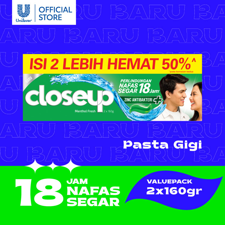 Closeup Pasta Gigi Menthol Fresh Valuepack 2x160gr