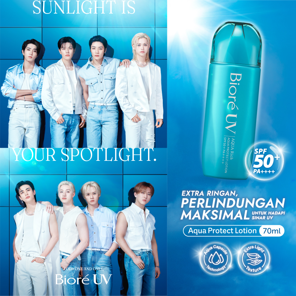 Jual Biore UV Aqua Rich Sunscreen Aqua Protect Lotion 70ML | Shopee ...