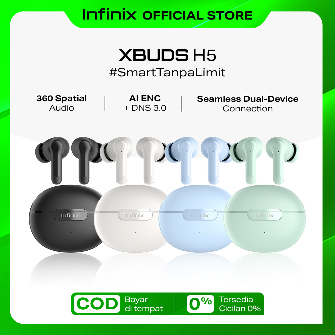 Jual Infinix TWS XE36 - Xbuds H5 - AI ENC Crystal Clear Calls - IP54 ...