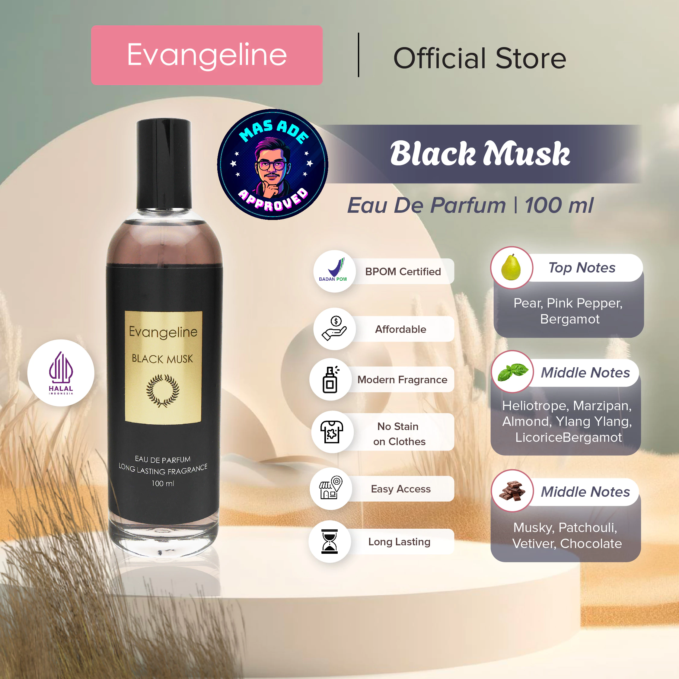 Review Evangeline Eau De Parfum Black Musk: Wangi Mewah, Misterius, dan Tahan Lama