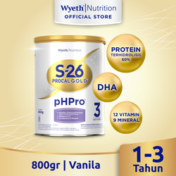 S-26 Procal GOLD pHPro Tahap 3 Susu Pertumbuhan Anak Usia 1-3 Tahun, Kaleng 800g