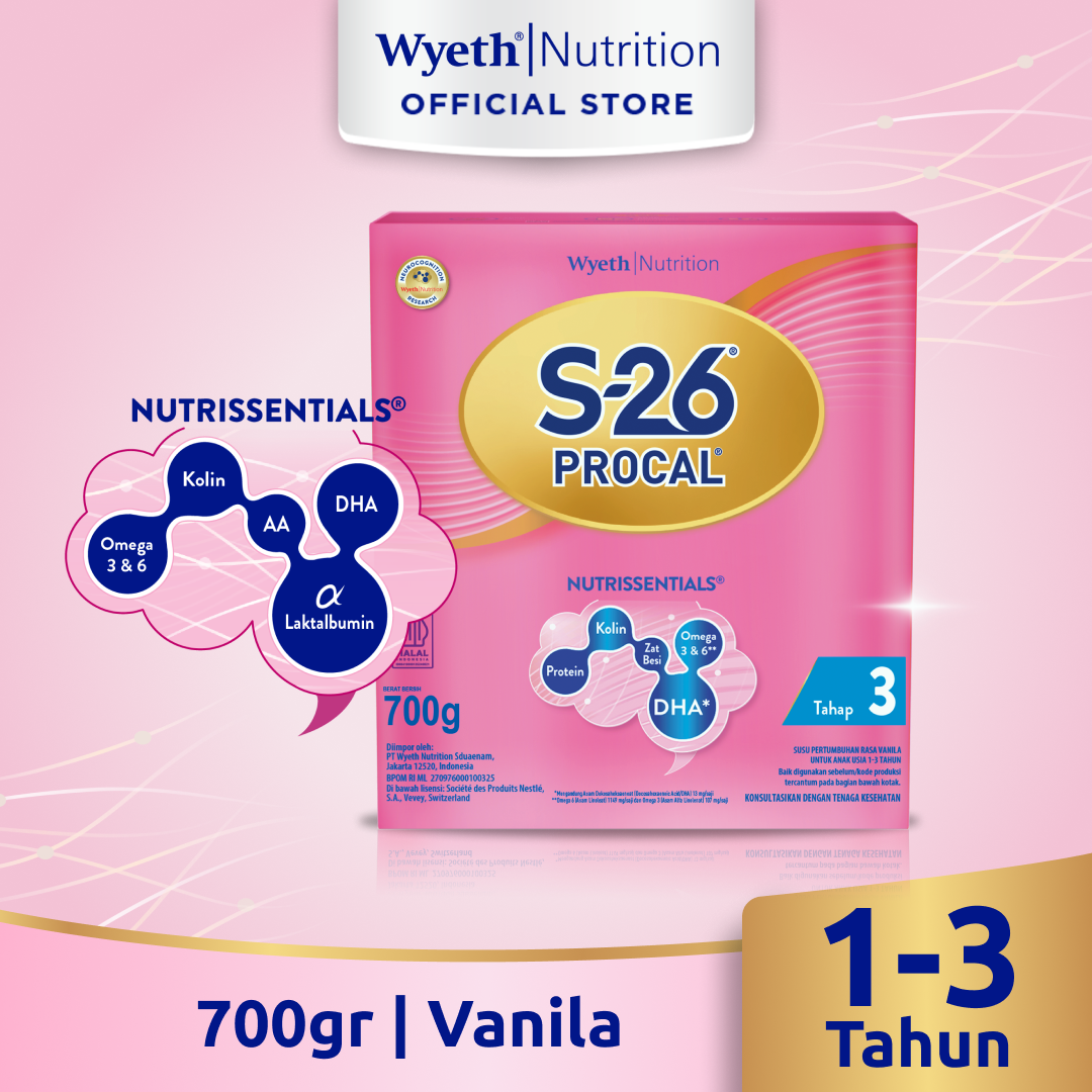 Jual S-26 Procal Vanila Susu Pertumbuhan Anak Tahap 3 Kotak 700 gr ...