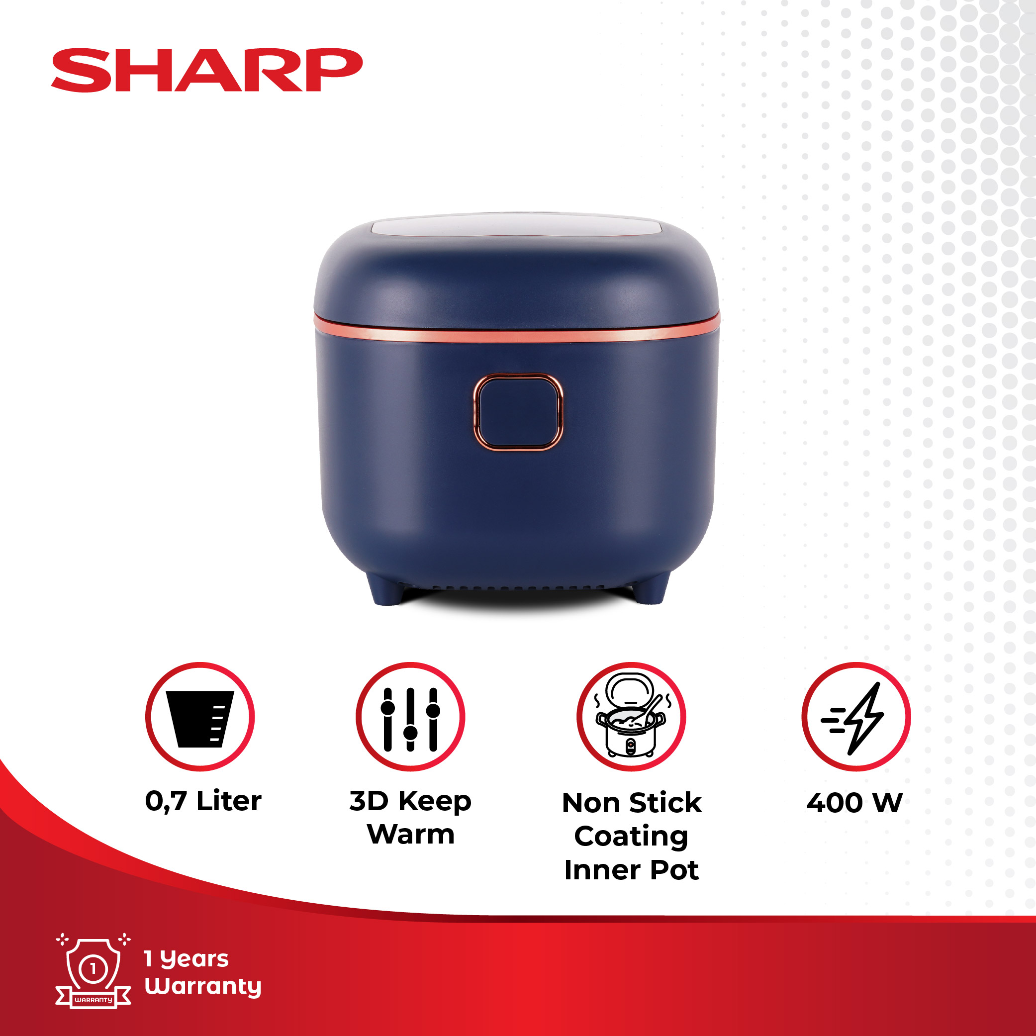 Jual Sharp Ricecooker Digital 0.7L - KS-DT07-BL | Shopee Indonesia