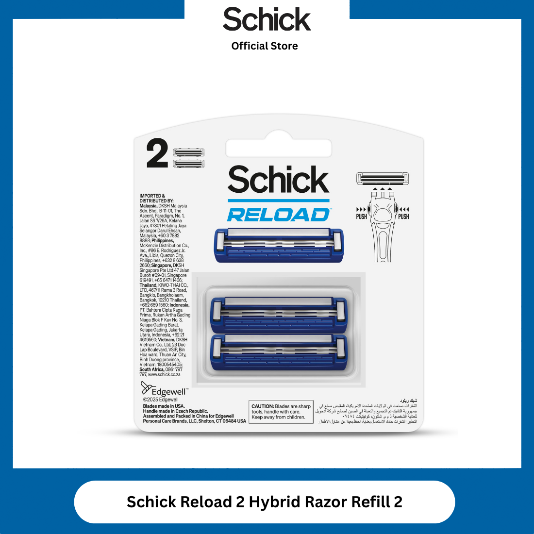 Jual Schick Reload 2 Refill 2 Pisau Cukur Isi Ulang Isi 2 | Shopee ...
