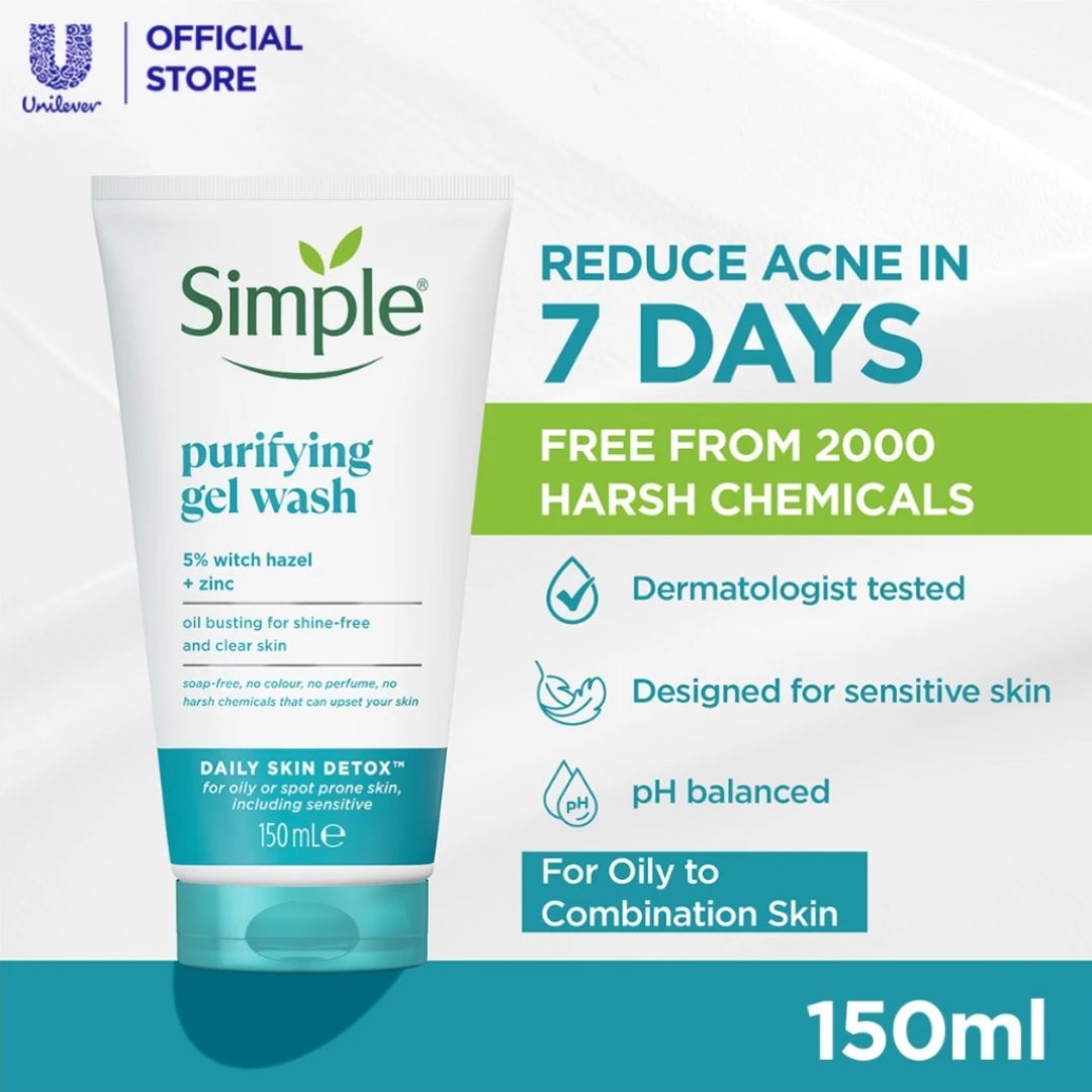 Jual Simple Purifying Gel Facial Wash 150ml (For Acne) - Sabun Cuci ...