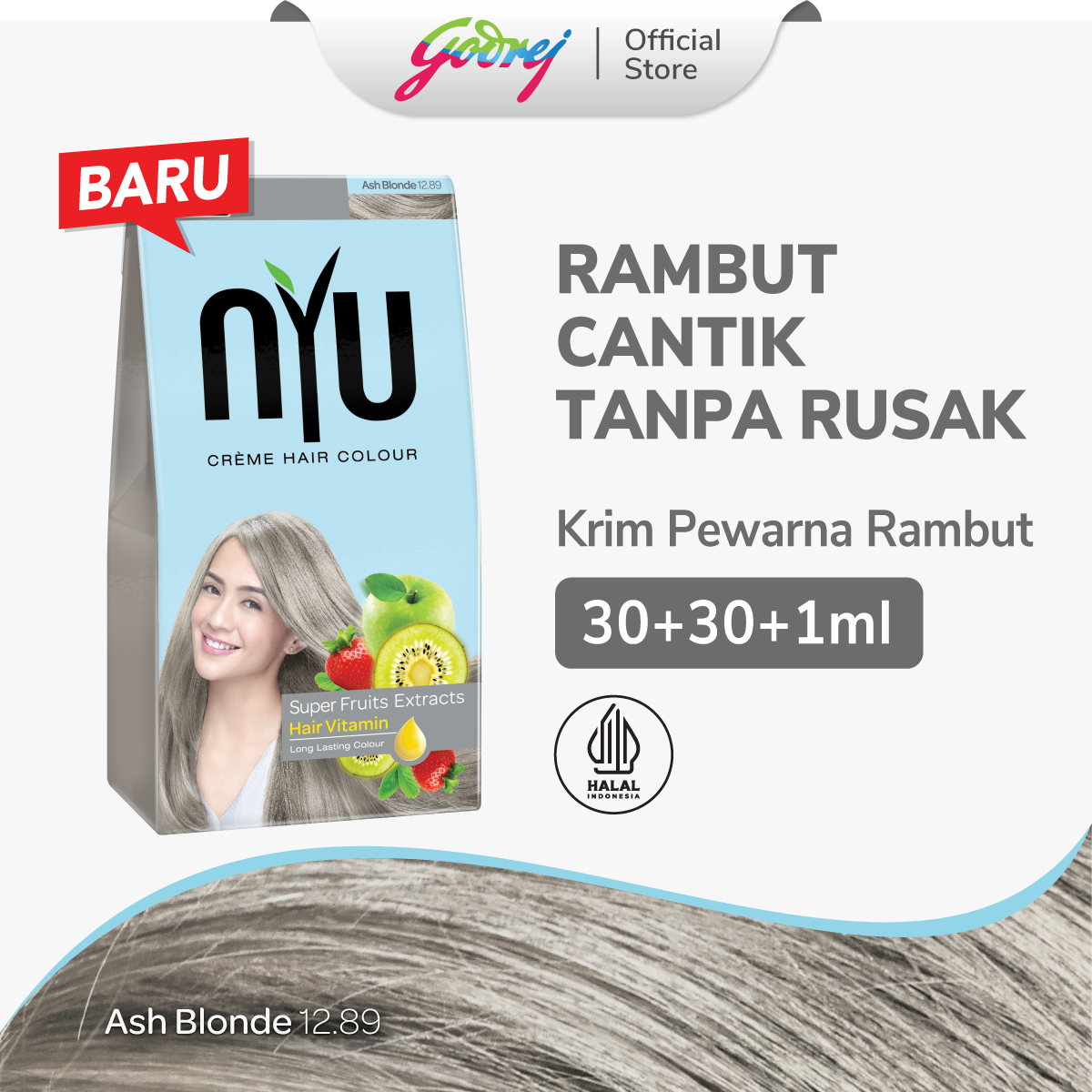 Jual NYU Creme Hair Colour Ash Blonde - Pewarna Rambut | Shopee Indonesia