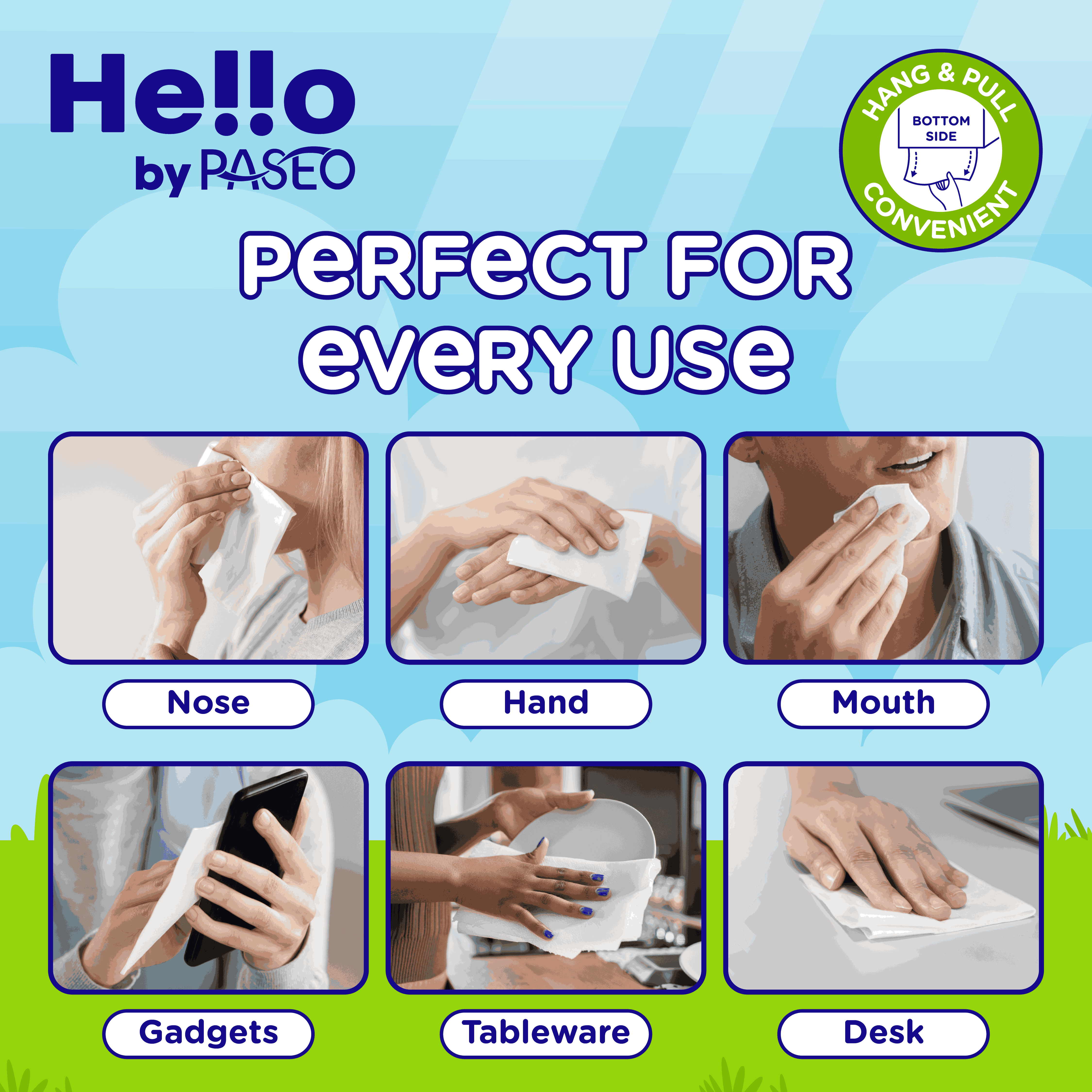 Jual Paseo Hello BUY 3 FREE 1 Tisu Gantung 3Ply 1500 Helai Emboss JUMBO ...