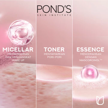 POND'S Micellar Water Brightening Rose Dengan Niacinamide Dan Vit C 100ml