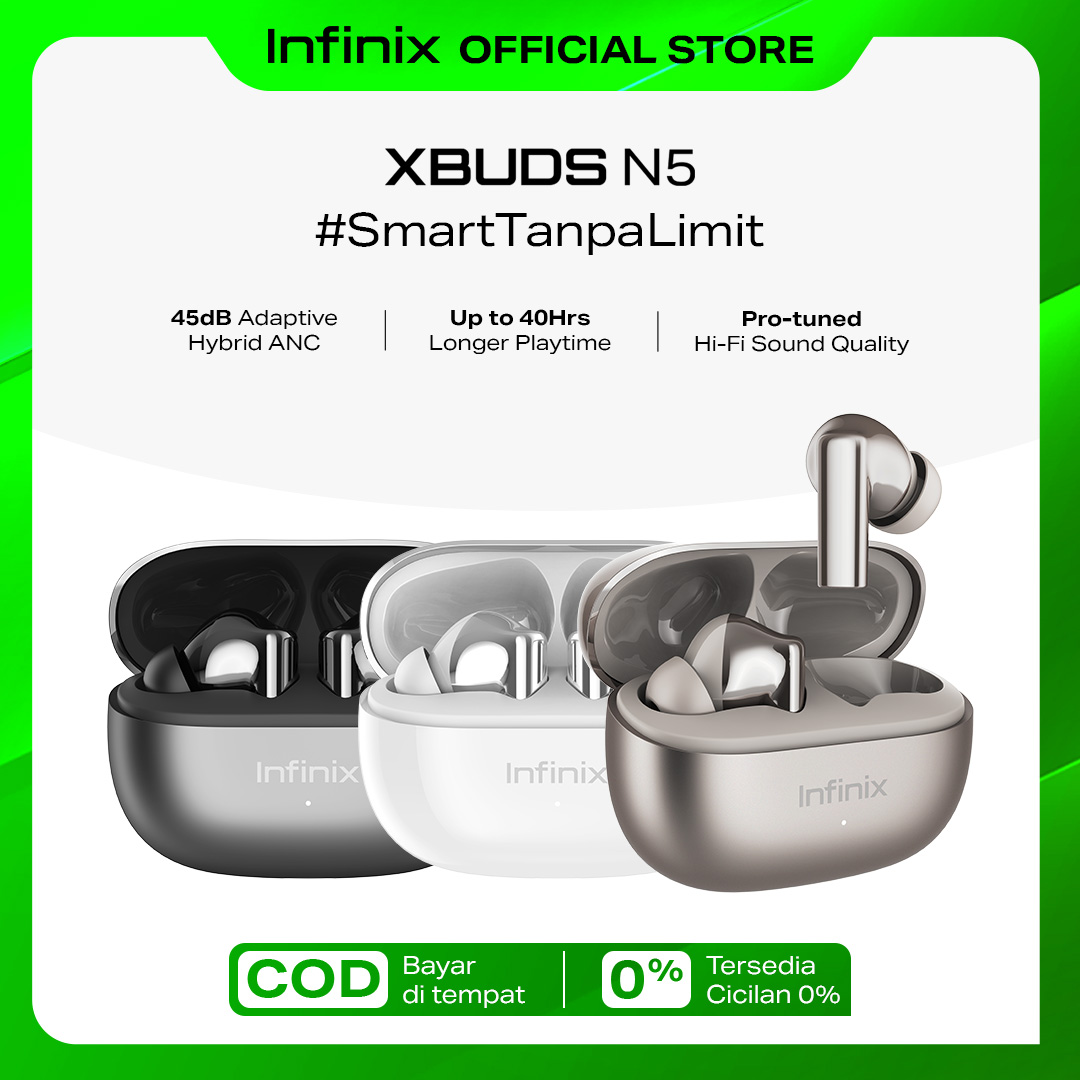 Jual Infinix - TWS XE38 - XBUDS N5 Pro - 40 Hour Play Time - 500 mAh ...