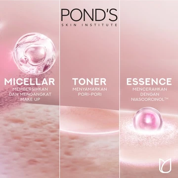 POND'S Micellar Water Brightening Rose Dengan Niacinamide Dan Vit C 100ml