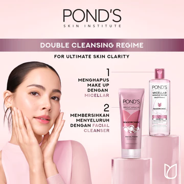 POND'S Micellar Water Brightening Rose Dengan Niacinamide Dan Vit C 100ml