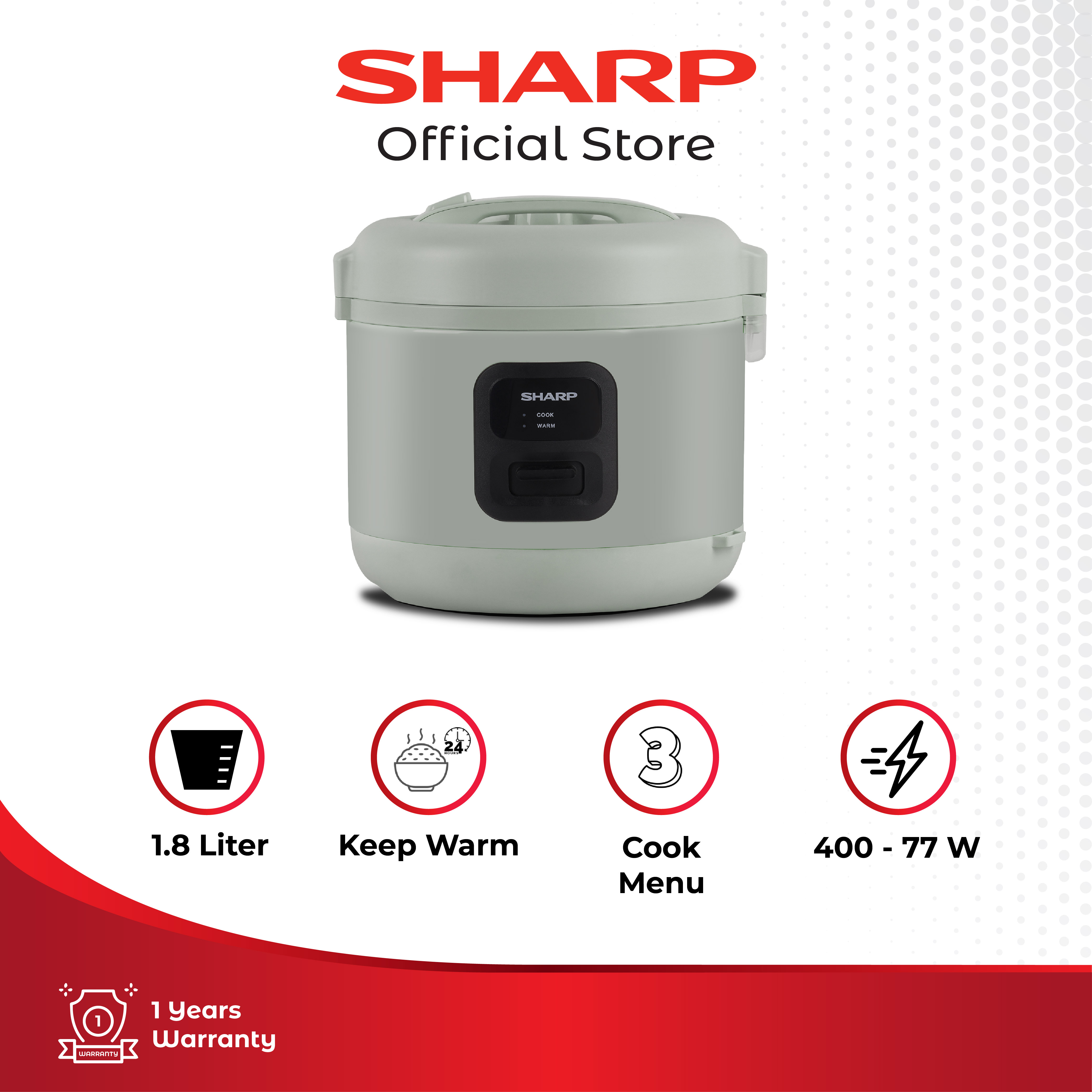 Jual Sharp Rice Cooker 1.8L – KS-B18MG-GR | Shopee Indonesia
