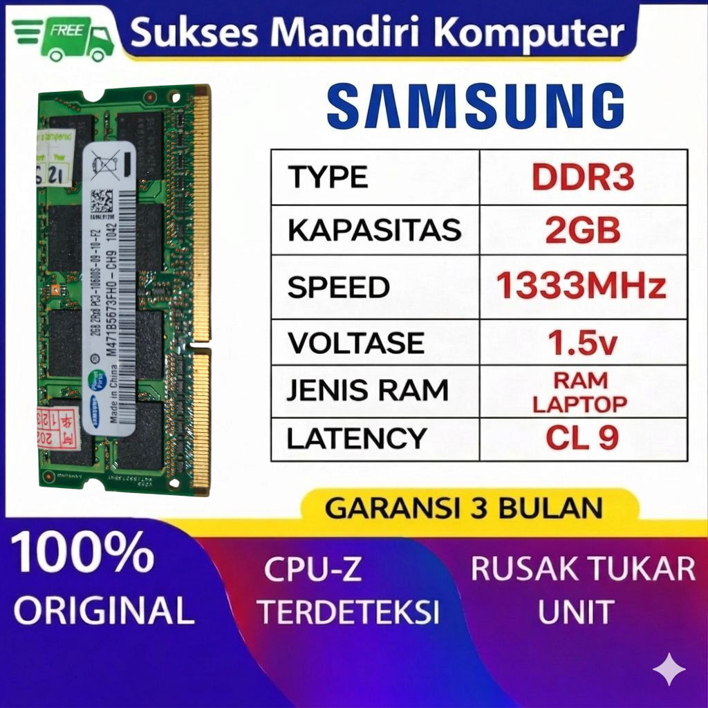 Jual RAM LAPTOP DDR3 2GB 4GB 8GB 1333MHz 1600MHz PC3-1.5v PC3L-1.35v ...