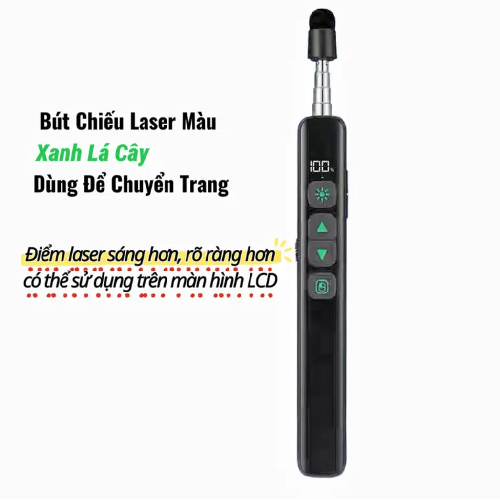 Bút Trình Chiếu Đa Năng TAALO STORE LC138S - Tích Hợp Chuột Bay, Kính Lúp, Màn Hình LED, Que Chỉ Màn Hình Cảm Ứng thumbnail 7