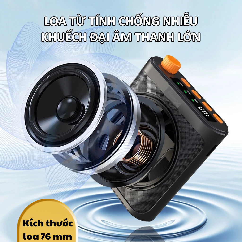 Micro hạt gạo không dây gài tai siêu nhỏ màu da TAALO UHF - Uốn cong linh hoạt, chống hú rít