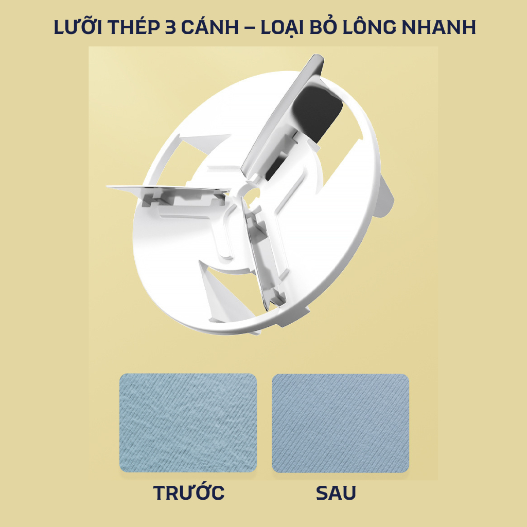 Máy cắt lông xù lưỡi théo 3 cánh loại bỏ lông xù nhanh chóng thumbnail 4